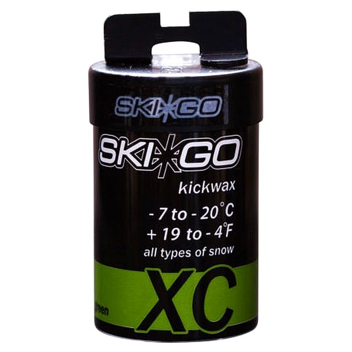 Мазь держания, твердая SKIGO XC Kickwax Green (-7°С -20°С) 45 г.