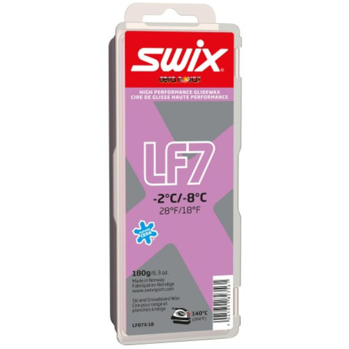 Парафин низкофтористый SWIX LF7X Violet (-2°С -8°С) 180 г.