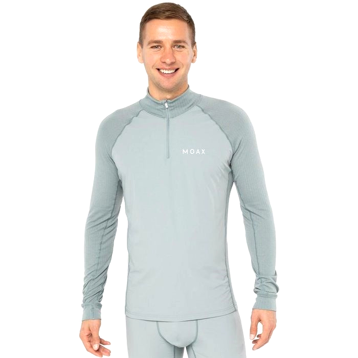 Термобелье мужское (верх) MOAX Race Wind LS (серый/зеленый)