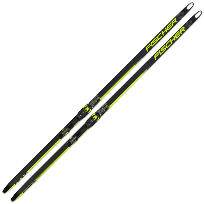 Лыжи беговые FISCHER Carbonlite SK Plus Stiff IFP (черный/желтый)