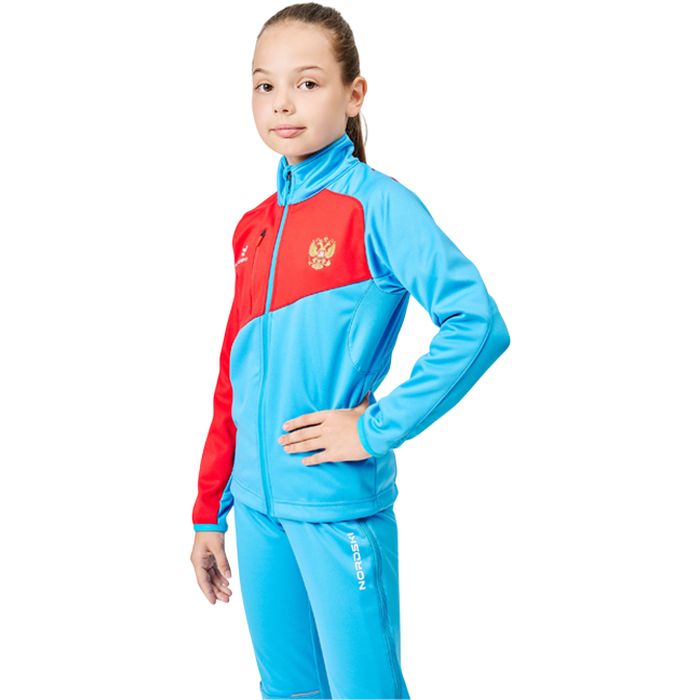 Куртка разминочная Jr. NORDSKI Premium (белый/синий/красный)
