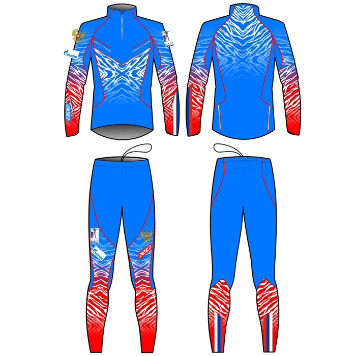 Костюм гоночный KV+ Premium Suit Unisex Cross Country (синий/красный)