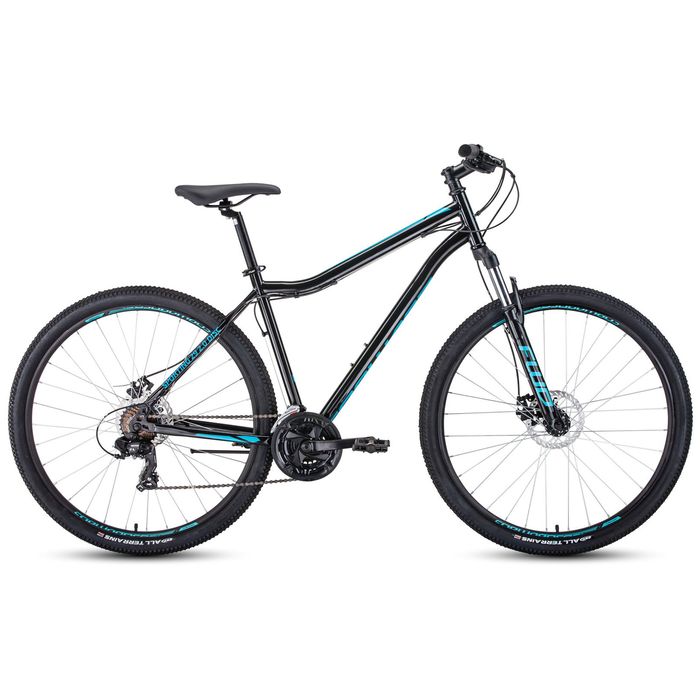 Велосипед FORWARD Sporting 29 2.0 disc (черный/бирюзовый) (2020)