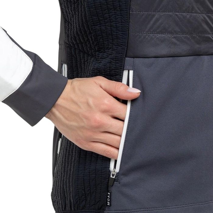 Куртка разминочная женская MOAX Tauri PRO Hybrid (серый/желтый)