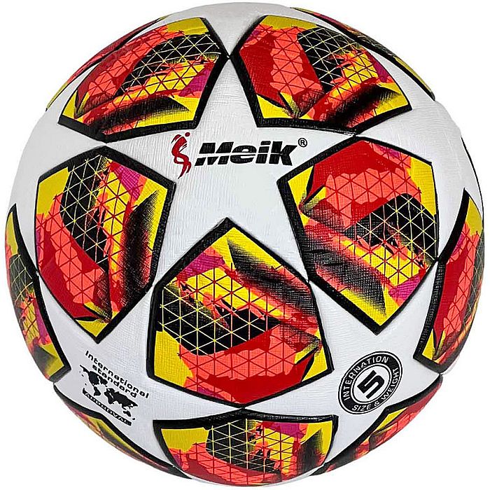 Мяч футбольный MEIK (№5, ТПУ 3,0 мм, 425 гр., термосшивка) (черный/оранжевый)