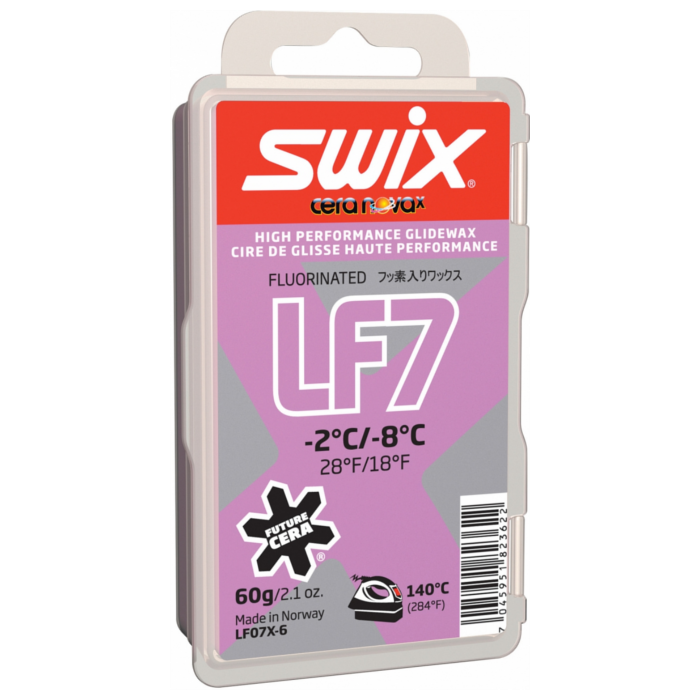 Парафин низкофтористый SWIX LF7X Violet (-2°С -8°С) 60 г.