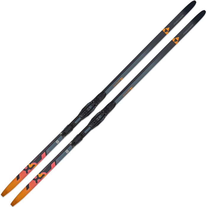 Лыжный комплект FISCHER Aeroguide Skate 85 (с креплениями) (черный/синий)