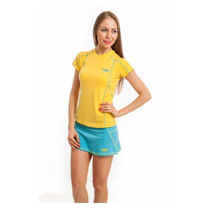 Одежда для бега RAY (ЛУЧ) Футболка Женская (4559) (желтый)