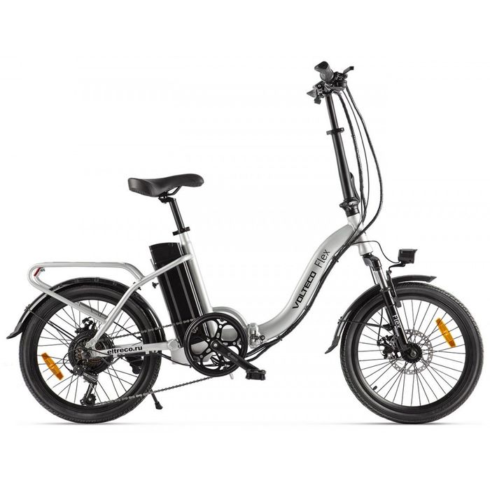 Электровелосипед VOLTECO FLEX 250 Wh (серебристый) (2020)
