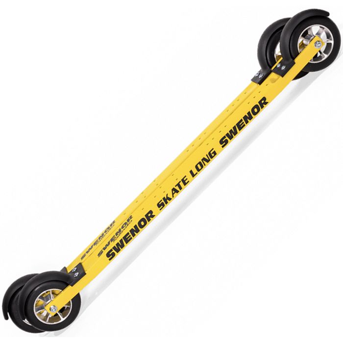 Лыжероллеры SWENOR Коньковые Skate Long 630 мм. (№ 3/медленные) (желтый/черный)
