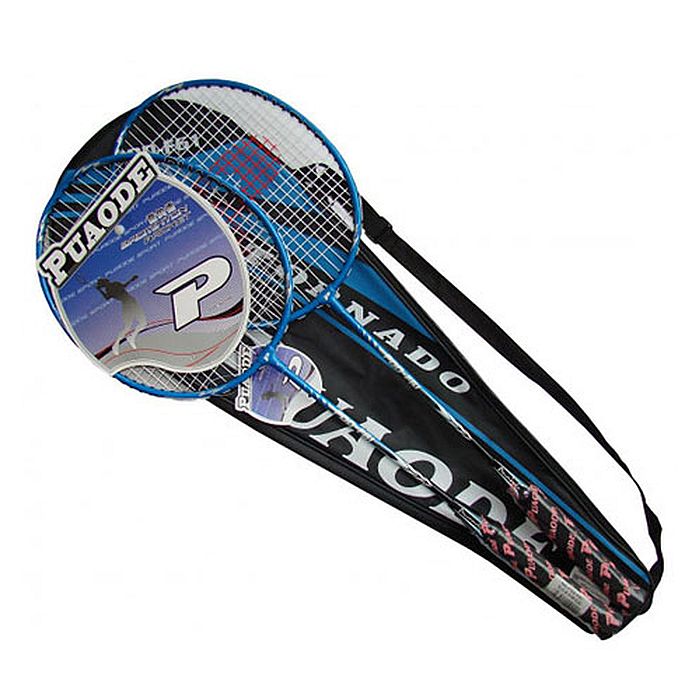 Набор для бадминтона SPORTEX 2 ракетки + чехол (синий)