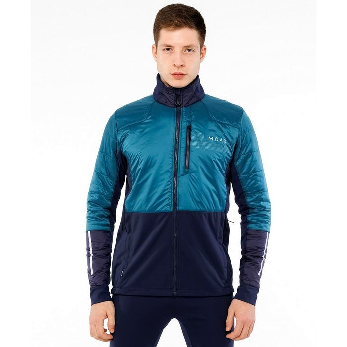 Куртка разминочная MOAX Tauri PRO Hybrid (синий/бирюзовый)