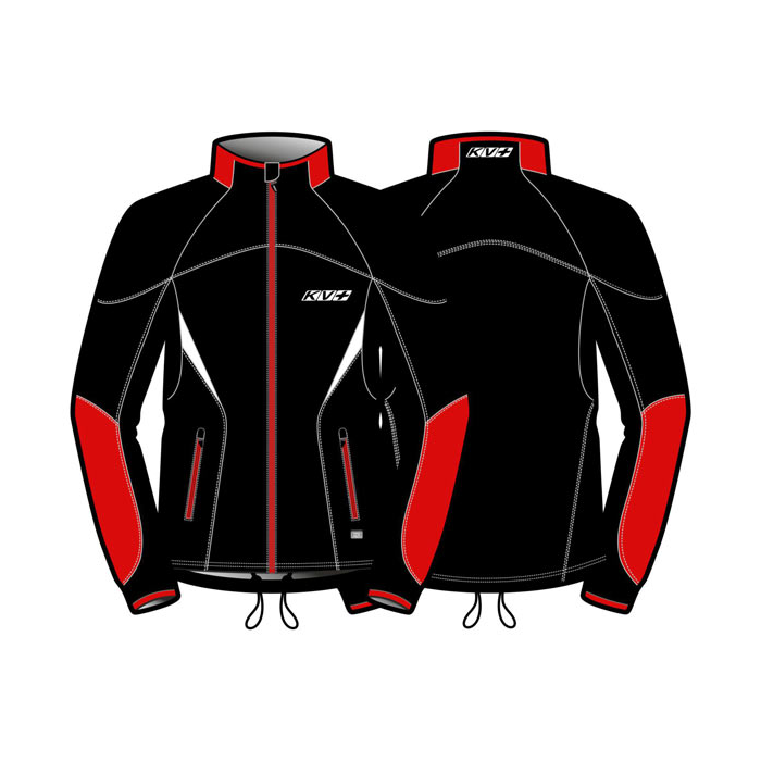 Куртка разминочная Jr. KV+ Lahti Jacket Unisex (черный/красный)