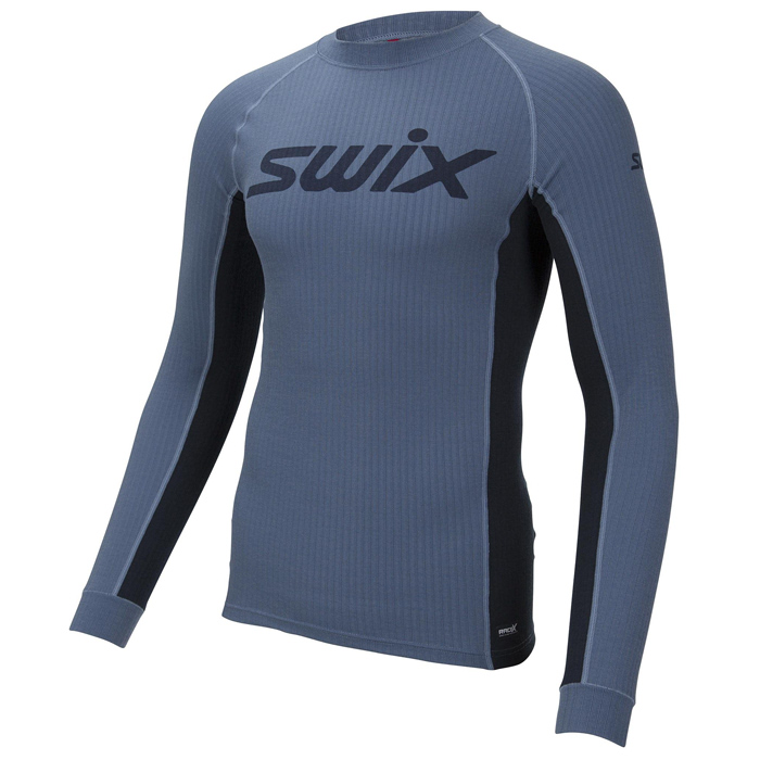 Термобелье мужское (верх) SWIX RaceX LS (серый/черный)