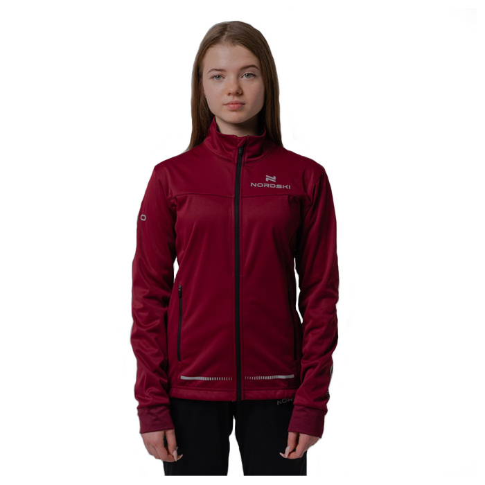 Куртка разминочная Jr. NORDSKI Pro (бордовый)