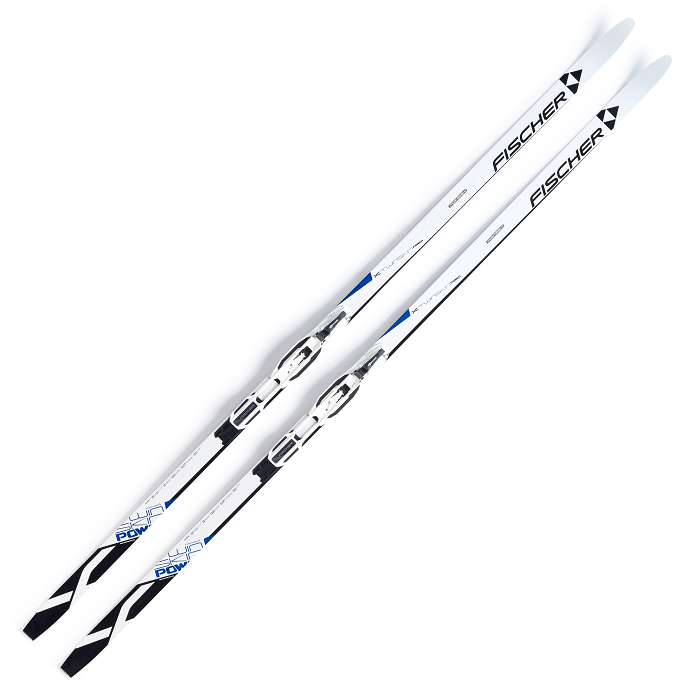 Лыжи беговые FISCHER Twin Skin Pоwer Stiff EF IFP (белый/синий)
