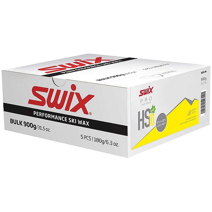 Парафин углеводородный SWIX HS10 Yellow (0°С +10°С) 900 г. (5х180 г.)