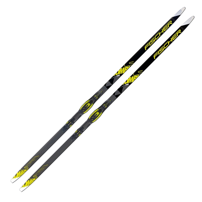 Лыжи беговые FISCHER LS Cоmbi IFP (черный/желтый)