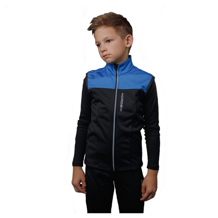 Жилет разминочный Jr. NORDSKI Active (черный/синий)