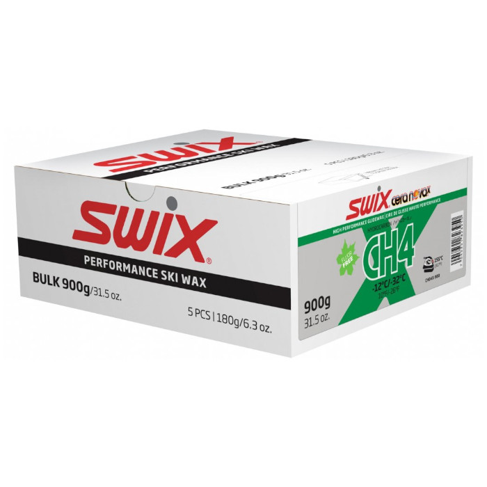 Парафин углеводородный SWIX CH4X Green (-12°С -32°С) 900 г. (5х180 г.)