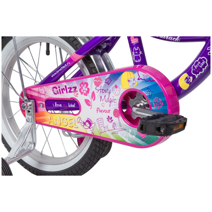 Велосипед NOVATRACK Little Girlzz 16&quot; (фиолетовый) (2023)