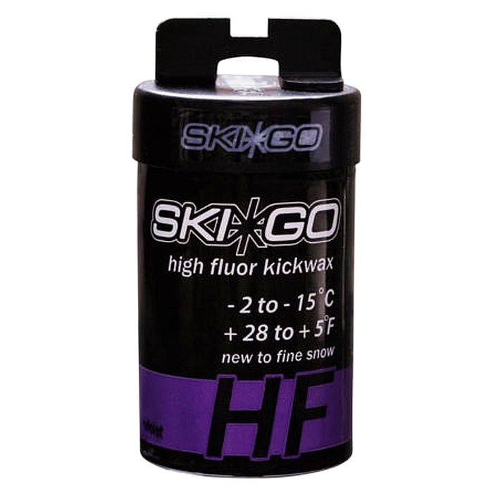 Мазь держания, твердая SKIGO HF Kickwax Violet (новый снег) (-2°С -15°С) 45 г.