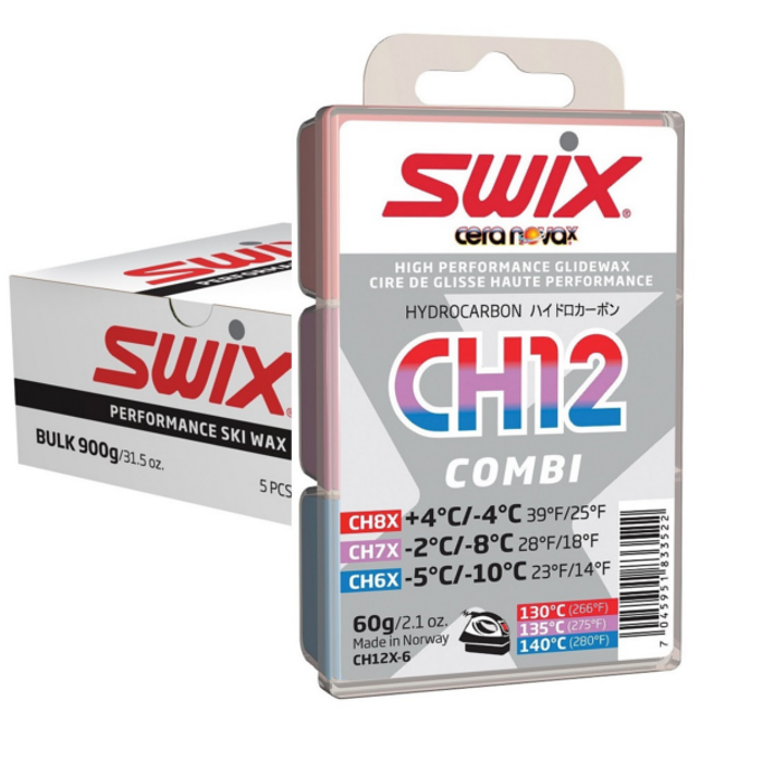 Набор углеводородных парафинов SWIX CH12X Combi Alpine (CH4X, CH6X, CH7X, 2 x CH8X)  5х180 г.
