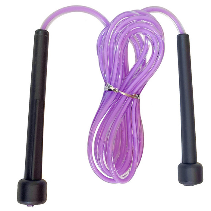 Скакалка SPORTEX скоростная 2,8 м. (Ручки ПП, шнур ПВХ) (фиолетовый)