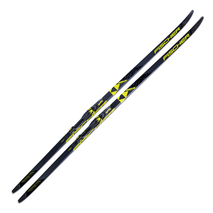 Лыжи беговые FISCHER Carbon CL Plus Med IFP (черный/желтый)