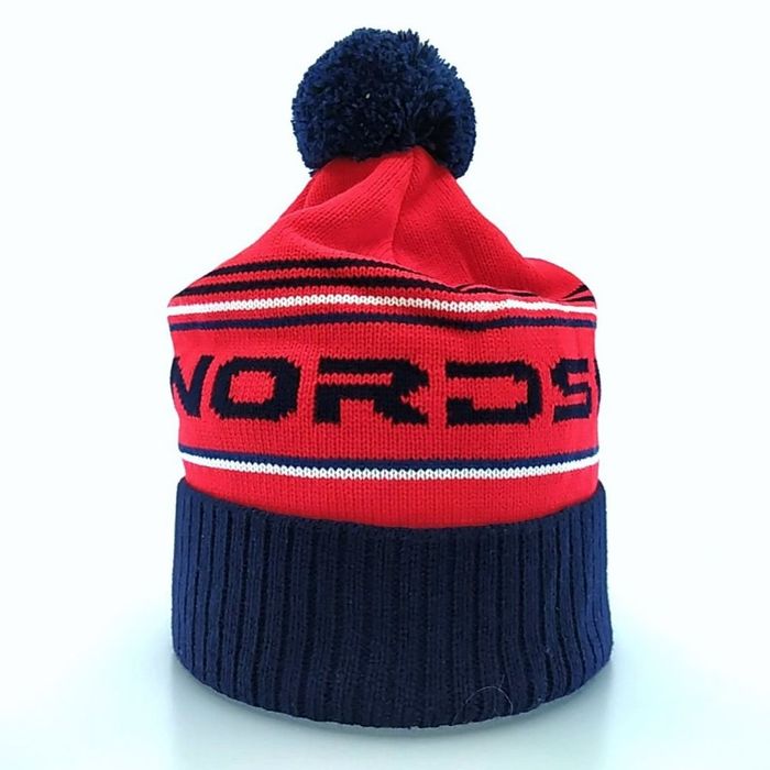 Шапка вязаная NORDSKI Stripe (красный)