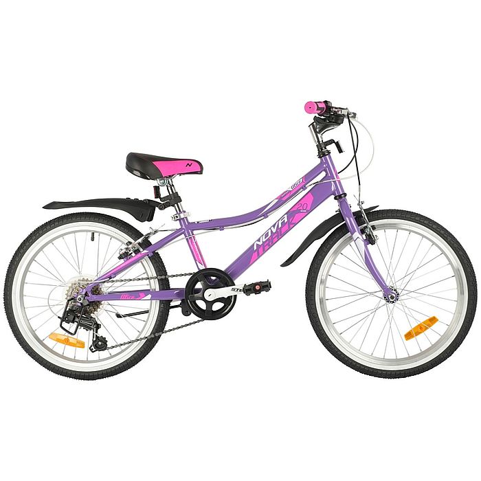 Велосипед NOVATRACK Alice 20", Steel, V-Brake, 6-Speed (фиолетовый) (2021)