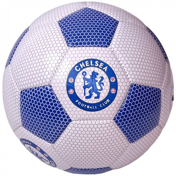 Мяч футбольный MEIK Chelsea (PVC 2,4 мм, 310 гр., маш. сш.) (синий/белый)