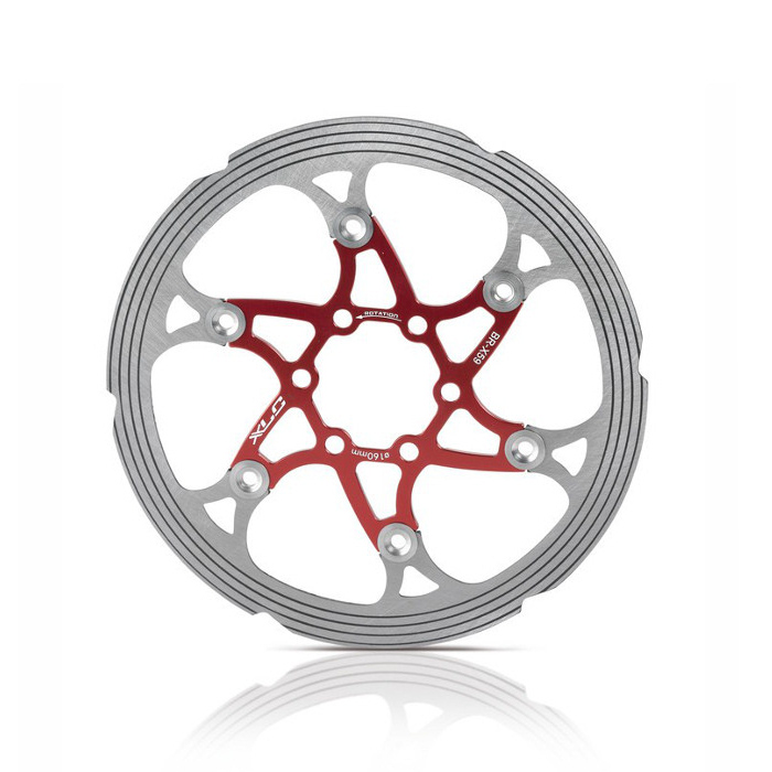 Тормозной диск XLC Brake disc BR-X59 Ø 203 mm red/silver with CNC Reibring 