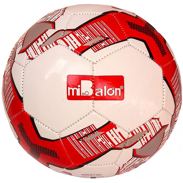 Мяч футбольный MIBALON (№5, 3-слоя  PVC 1.6, 280 гр) (красный/белый)