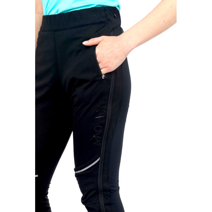 Брюки разминочные женские MOAX Solo Full zip (черный)