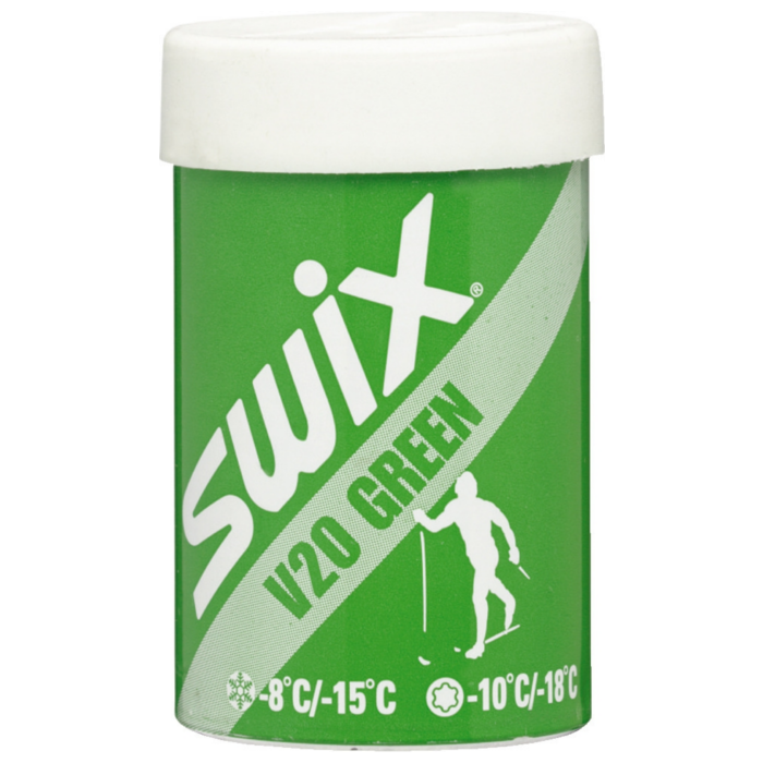 Мазь держания, твердая SWIX V20 Green (-10°С -18°С) 45 г.