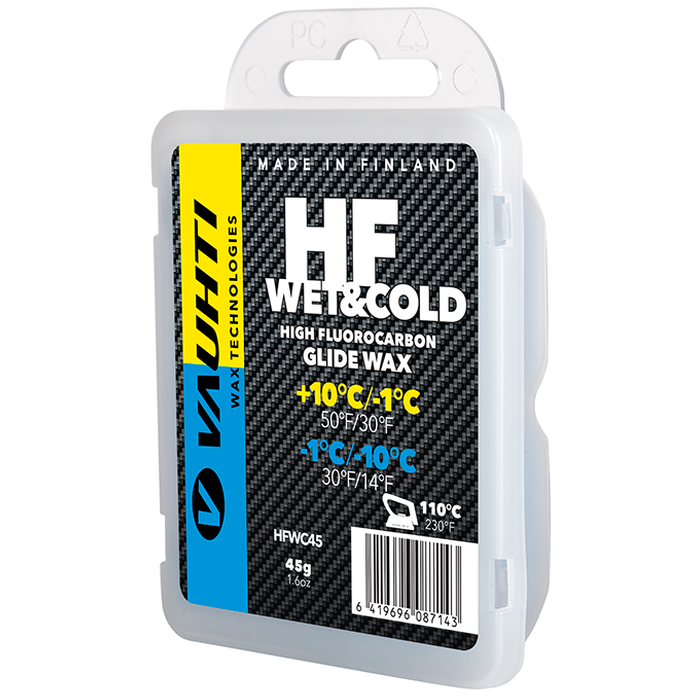 Парафин высокофтористый VAUHTI HF Wet & Cold (+10°С -1°С/-1°С -10°С)  45 г.