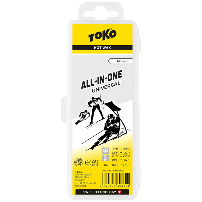 Парафин углеводородный TOKO All-in-one universal (0°С -30°С) 120 г.
