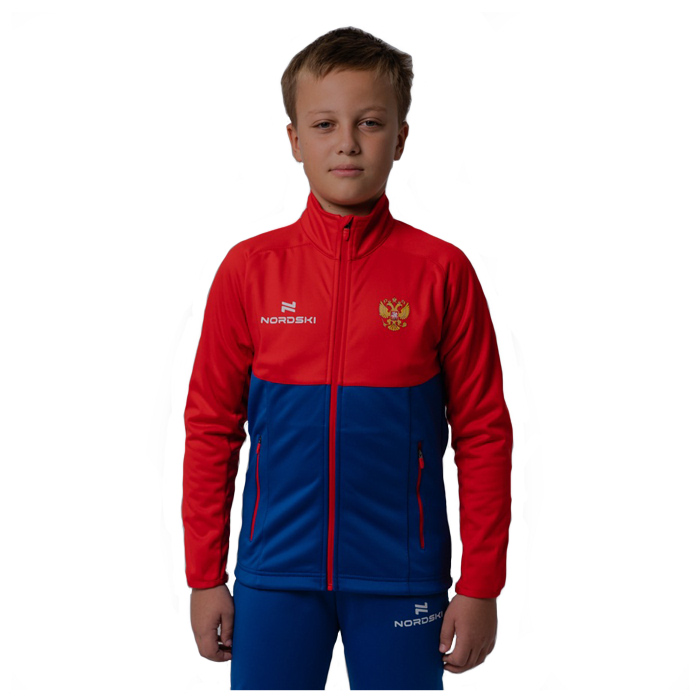 Куртка разминочная Jr. NORDSKI Premium (красный/синий)