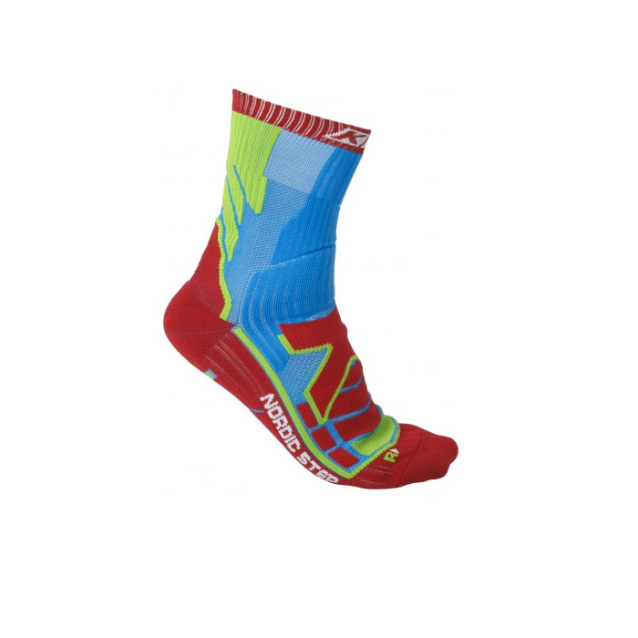 Носки лыжные KV+ Nordic Step Unisex (синий/красный)