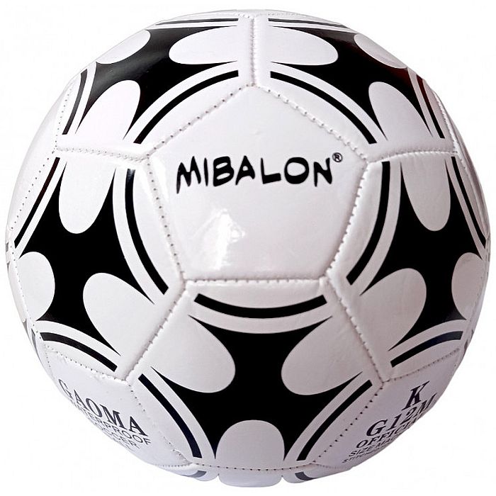 Мяч футбольный MIBALON (3-слоя  PVC 1.6, 275 гр, маш. сш.) (белый/черный)