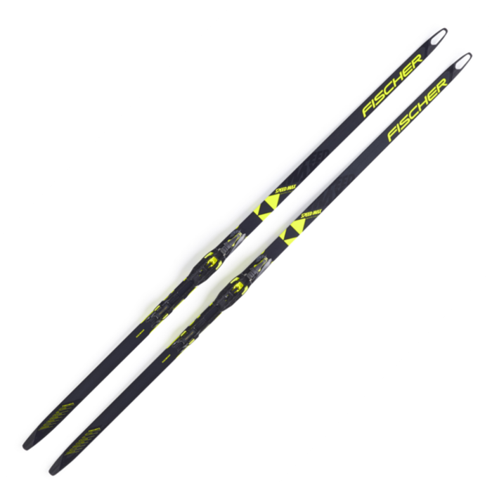 Лыжи беговые FISCHER Carbon SK H-Plus Stiff Hole NIS (черный/желтый)