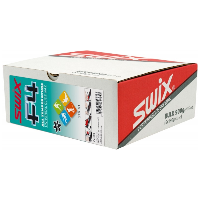 Парафин углеводородный SWIX F4-900 ("универсальный" парафин)  5х180 г.