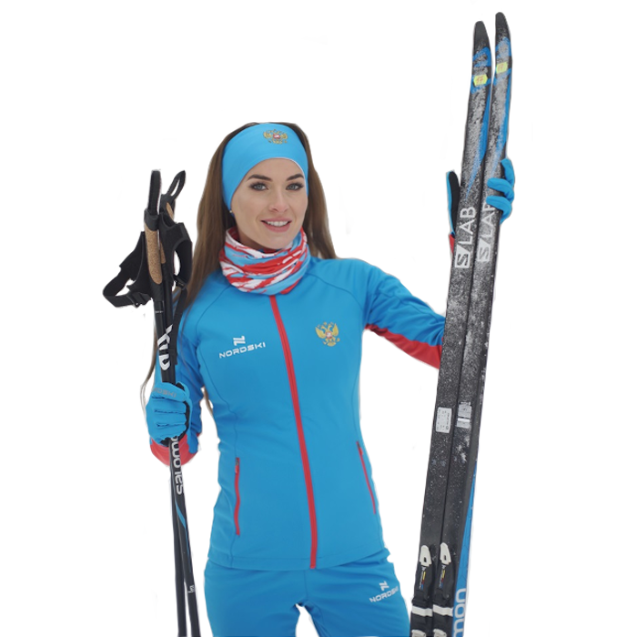 Куртка разминочная женская NORDSKI Elite (синий/белый)