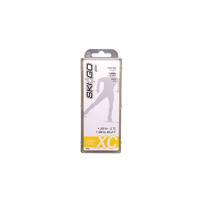 Парафин углеводородный SKIGO XC Glider Yellow (сервисный, для всех типов снега) (+20°С -1°С) 6х60 г.