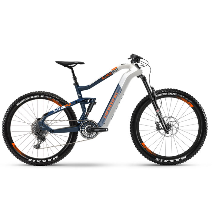 Электровелосипед HAIBIKE Xduro AllMtn 5.0 (т.синий/белый/серый) (2020)