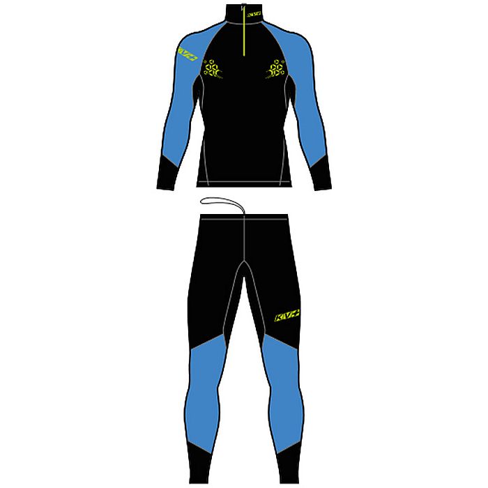 Комбинезон раздельный KV+ Lahti Two Pieces Suit (Lycra) (черный/голубой)