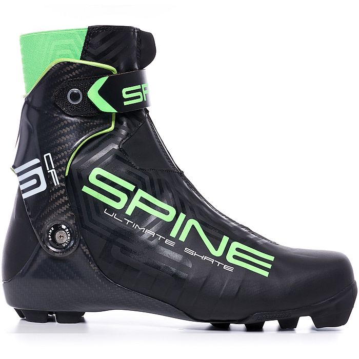 Лыжные ботинки SPINE NNN Ultimate Skate (599-M SCF (Bl/Gr)) (черный/зеленый)
