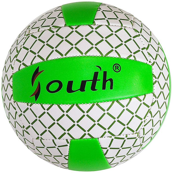 Мяч волейбольный SOUTH (PVC 2.7, 280 гр, маш. сш.) (салатовый/белый)
