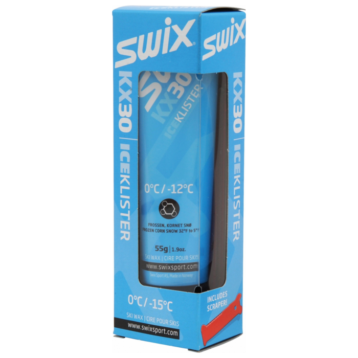 Мазь держания, жидкая SWIX KX30 Ice Klister (со скребком) (0°С -12°С) 55 г.
